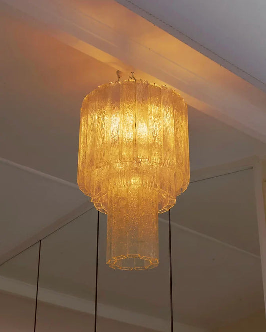 MURANO GLASS THREE TIER WATERFALL CHANDELIER