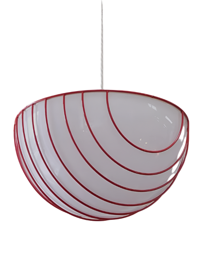 RED METAL GRIGLIA PENDANT LAMP