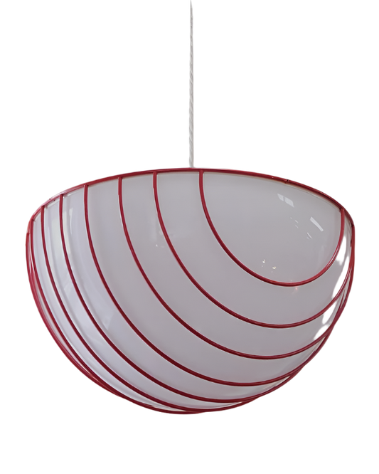RED METAL GRIGLIA PENDANT LAMP