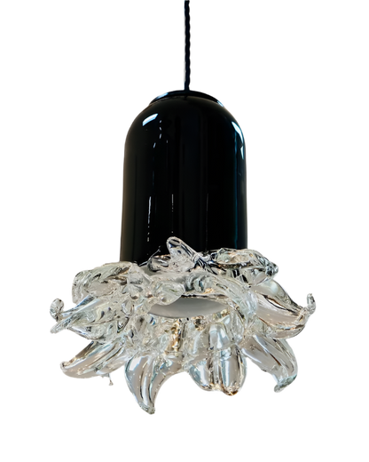 TRIO OF TEXTURED MURANO GLASS PENDANTS