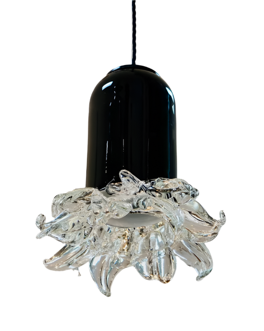 TRIO OF TEXTURED MURANO GLASS PENDANTS