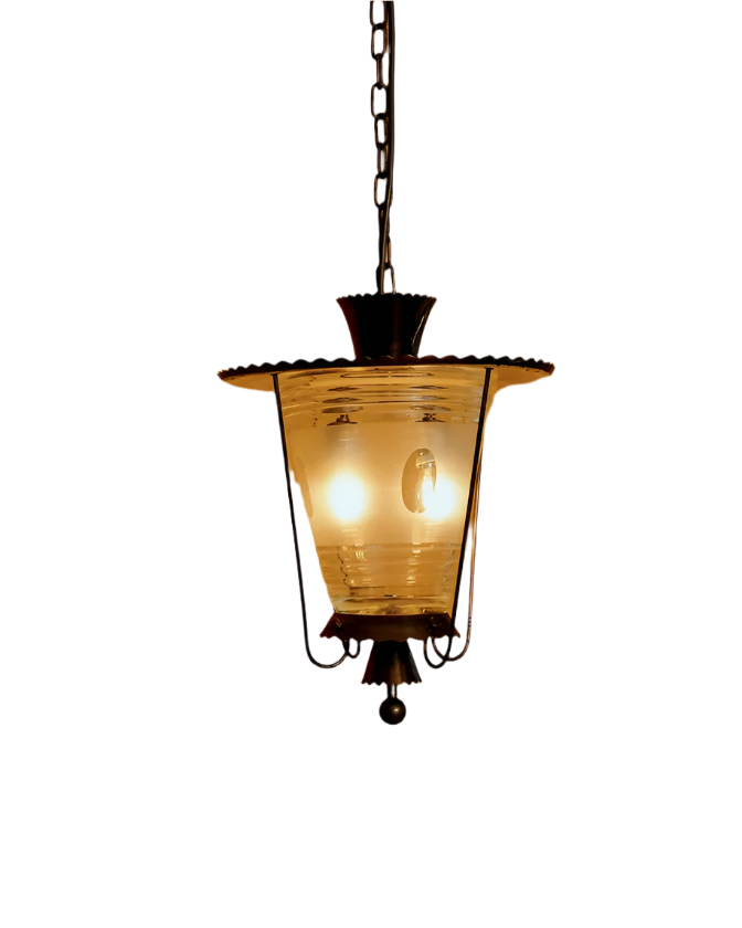 BRASS & MURANO GLASS CEILING LAMP