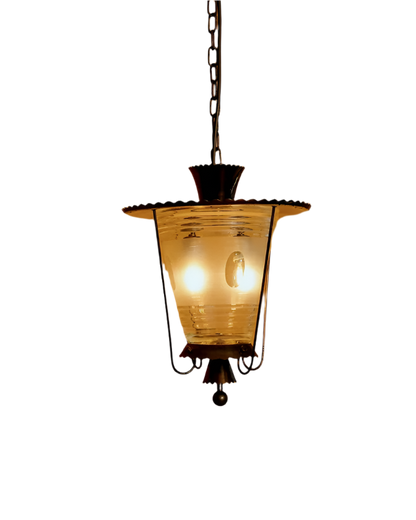 BRASS & MURANO GLASS CEILING LAMP