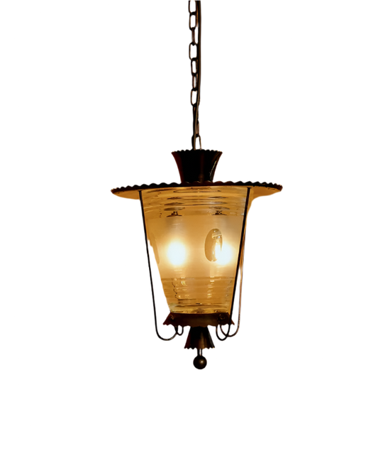 BRASS & MURANO GLASS CEILING LAMP