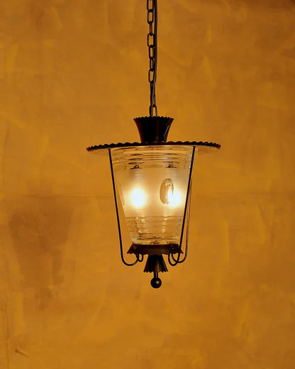 BRASS & MURANO GLASS CEILING LAMP