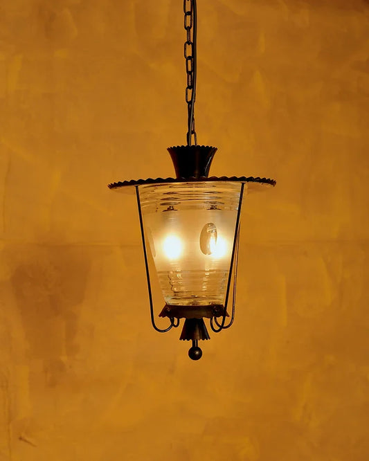 BRASS & MURANO GLASS CEILING LAMP