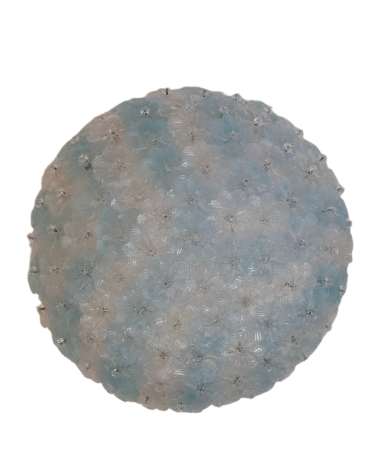 MEDIUM BLUE SEGUSO FLORAL OYSTER LIGHT