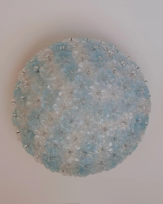 MEDIUM BLUE SEGUSO FLORAL OYSTER LIGHT