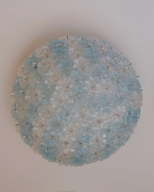 MEDIUM BLUE SEGUSO FLORAL OYSTER LIGHT