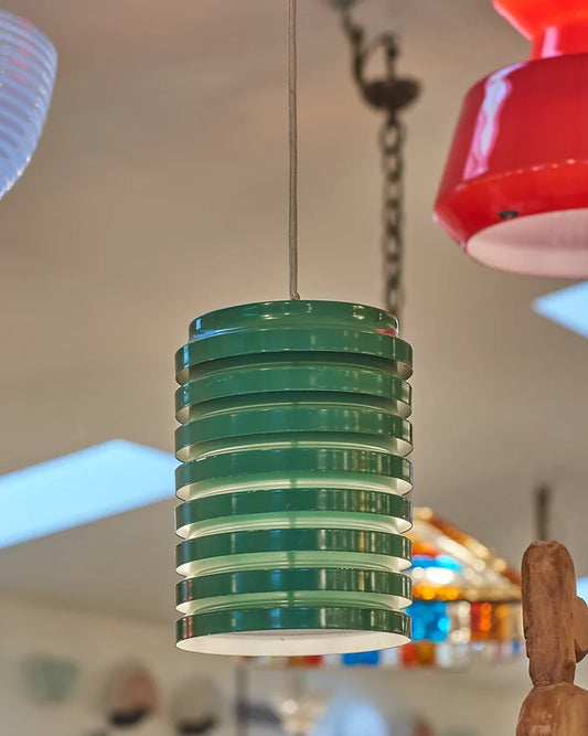 GREEN TIERED PENDANT