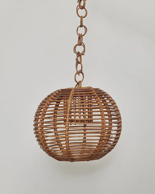 RATTAN GLOBE PENDENT