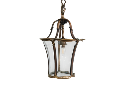 COPPER & GLASS LANTERN PENDANT