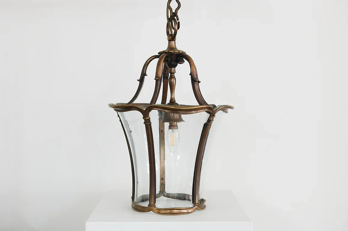 COPPER & GLASS LANTERN PENDANT
