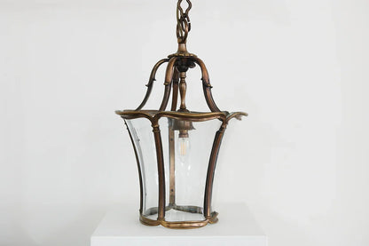 COPPER & GLASS LANTERN PENDANT