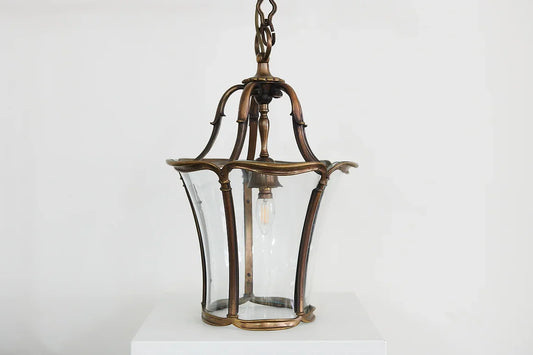 COPPER & GLASS LANTERN PENDANT