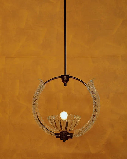 BRASS MURANO GLASS WREATH PENDANT