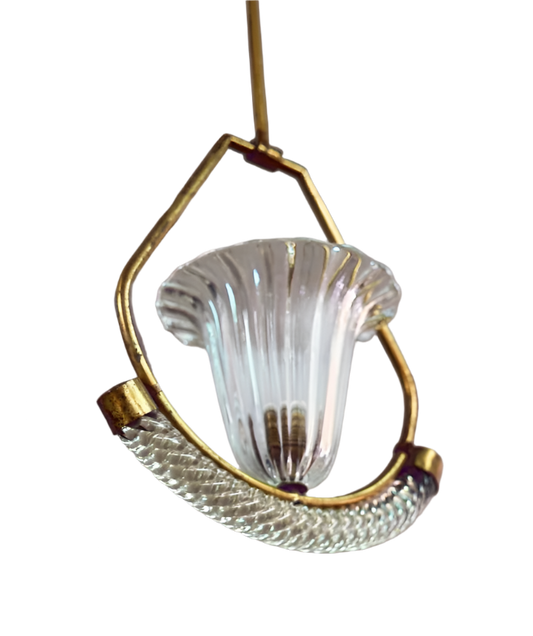 BRASS MURANO GLASS PENDANT