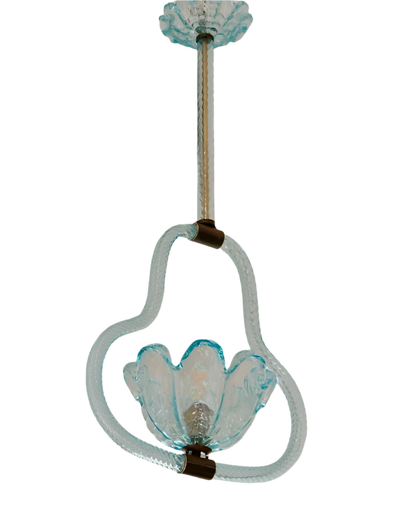BLUE MURANO GLASS TAPERED PENDANT