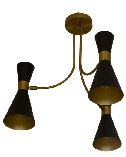 BLACK 3 ARMED DIABOLO CEILING LIGHT