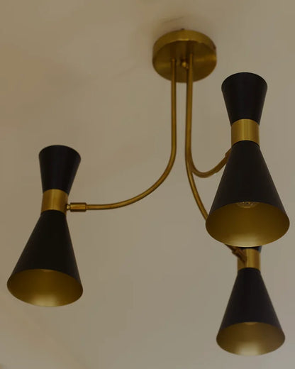 BLACK 3 ARMED DIABOLO CEILING LIGHT