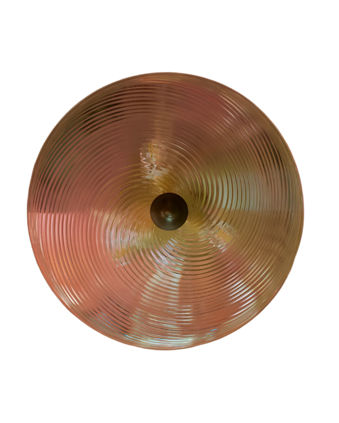 GOLD SWIRL MURANO GLASS FLUSH MOUNT
