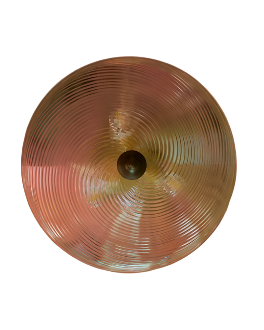 GOLD SWIRL MURANO GLASS FLUSH MOUNT