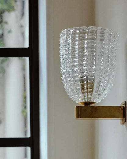 TAMSINS OFFICE | MURANO GLASS SCALLOPED WALL SCONCES