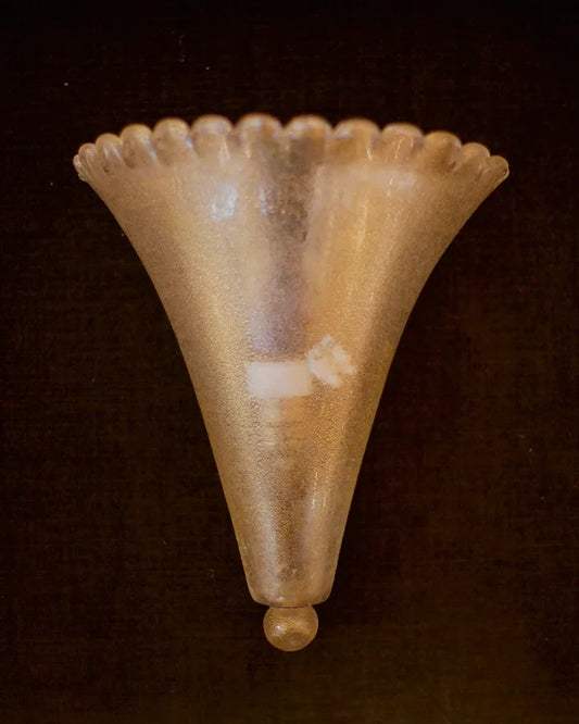MURANO AMBER GLASS SCALLOP DROP SCONCES