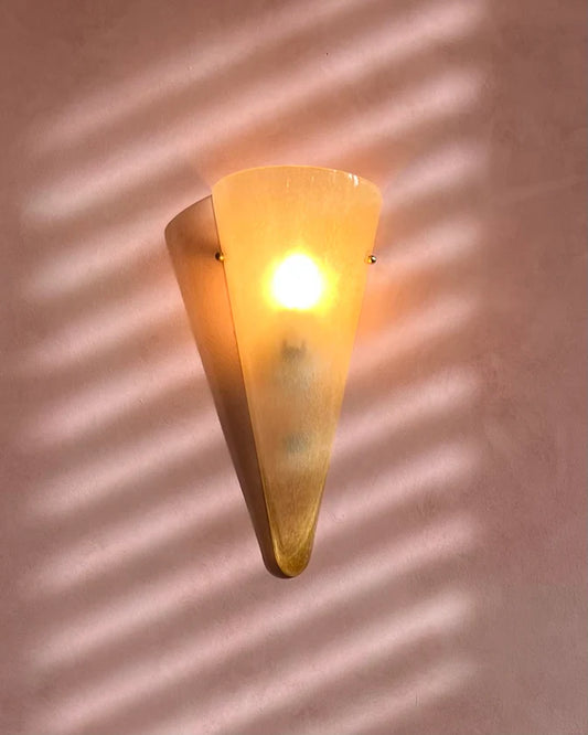 MURANO AMBER GLASS DROP SCONCES