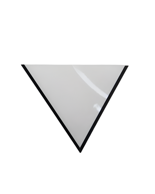 PAIR OF TRIANGULAR GLASS SCONCES