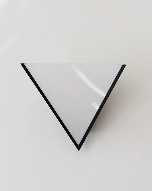 PAIR OF TRIANGULAR GLASS SCONCES