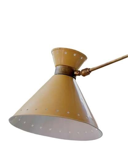 YELLOW ADJUSTABLE BRASS WALL LIGHT