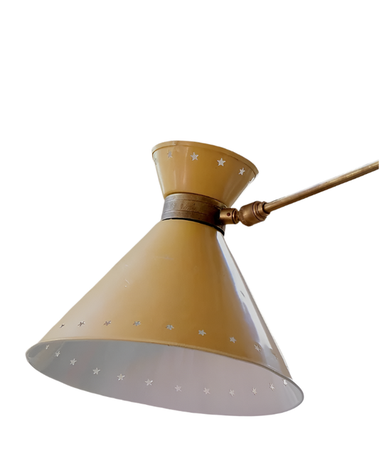 YELLOW ADJUSTABLE BRASS WALL LIGHT