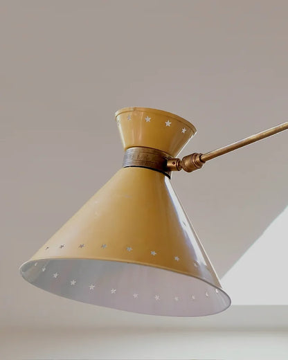 YELLOW ADJUSTABLE BRASS WALL LIGHT
