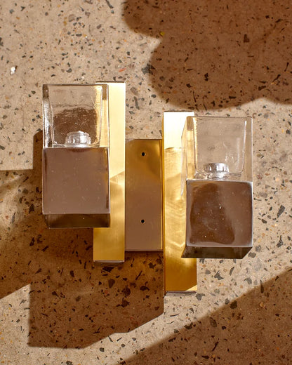 MURANO GLASS ICE CUBE SCONCES