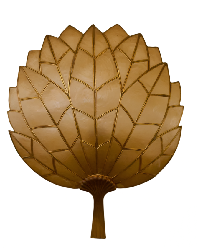 ART DECO LEAF LEADED SCONCES