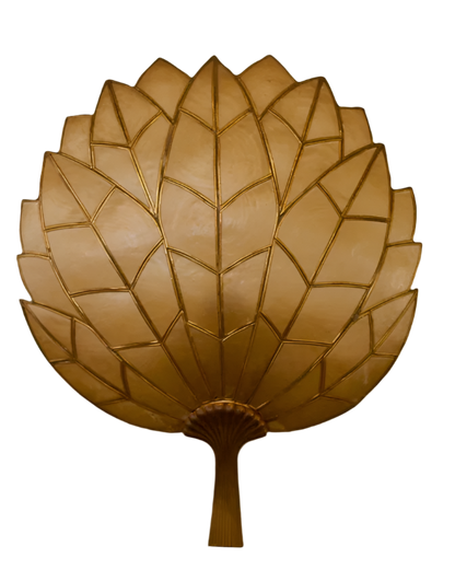 ART DECO LEAF LEADED SCONCES