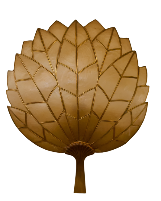 ART DECO LEAF LEADED SCONCES