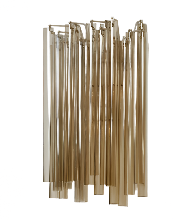 MURANO WALL SCONCE IN SOFT GREY TUBES