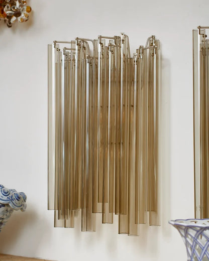 MURANO WALL SCONCE IN SOFT GREY TUBES
