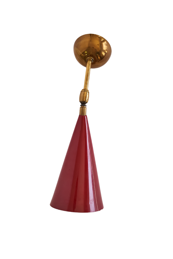 RED LACQUERED READING LIGHT