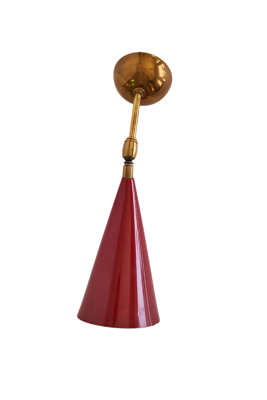 RED LACQUERED READING LIGHT