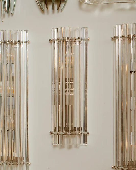 SMALL FLUTED MURANO GLASS SCONCES