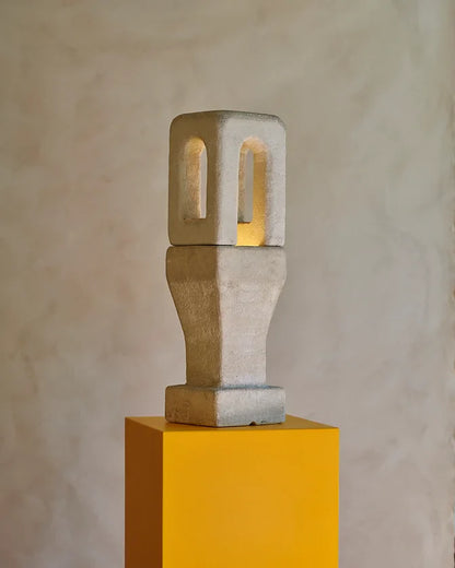 SCULPTURAL STONE LAMP