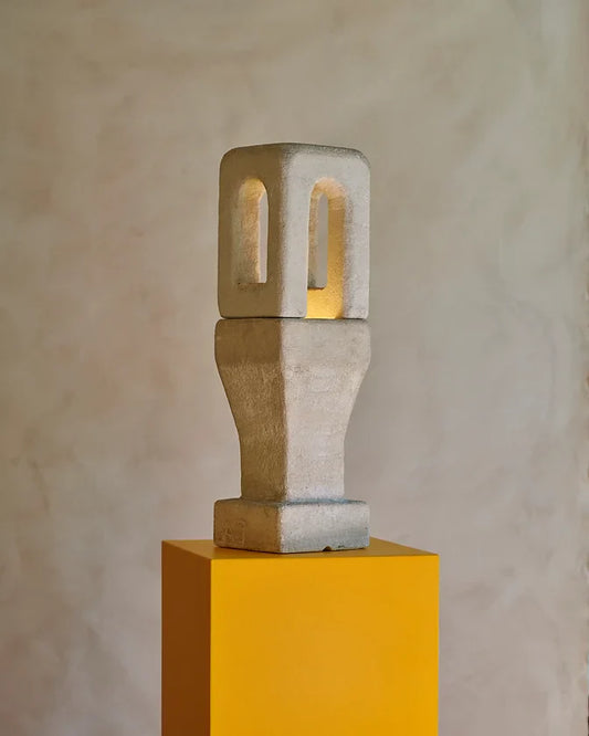 SCULPTURAL STONE LAMP