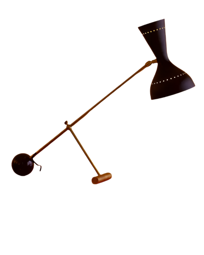 BLACK BRASS COUNTER BALANCE TABLE LAMP