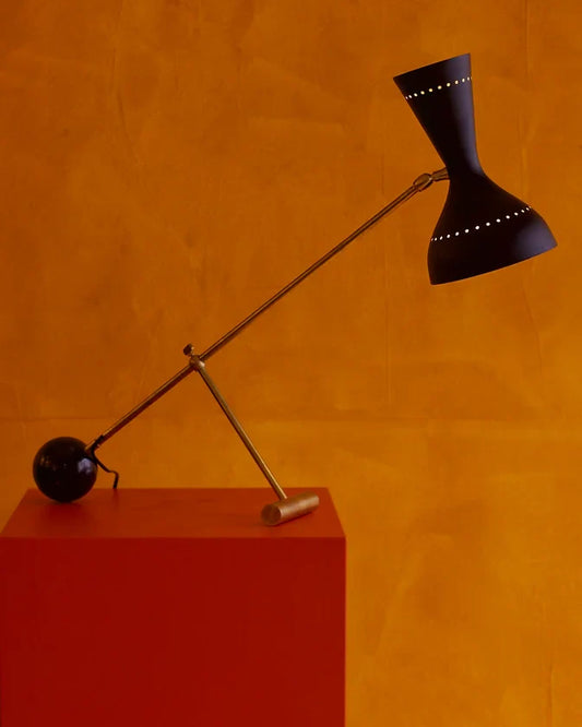 BLACK BRASS COUNTER BALANCE TABLE LAMP