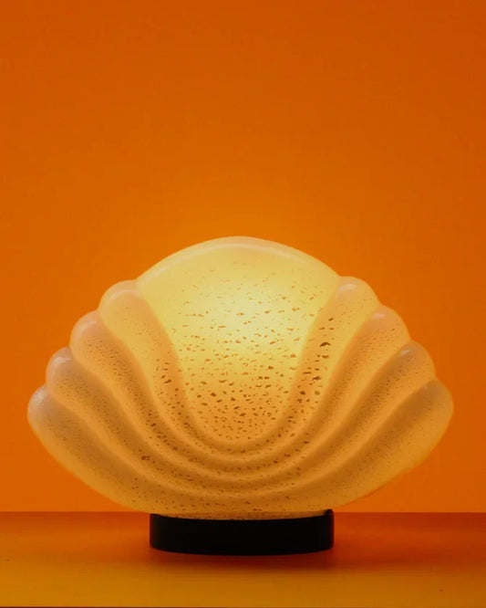 PAIR OF MURANO GLASS SHELL LAMPS