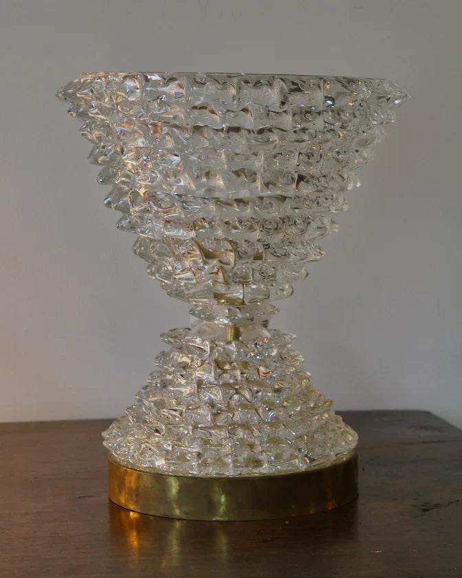 ROSTRATO MURANO TABLE LAMPS w. BRASS BASE