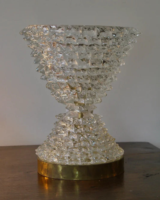 ROSTRATO MURANO TABLE LAMPS w. BRASS BASE